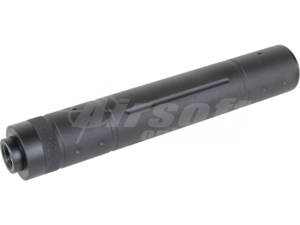 Hliníkový tlumič 32x190mm - černý, 14x1 levotočivý, A.C.M., TD032G