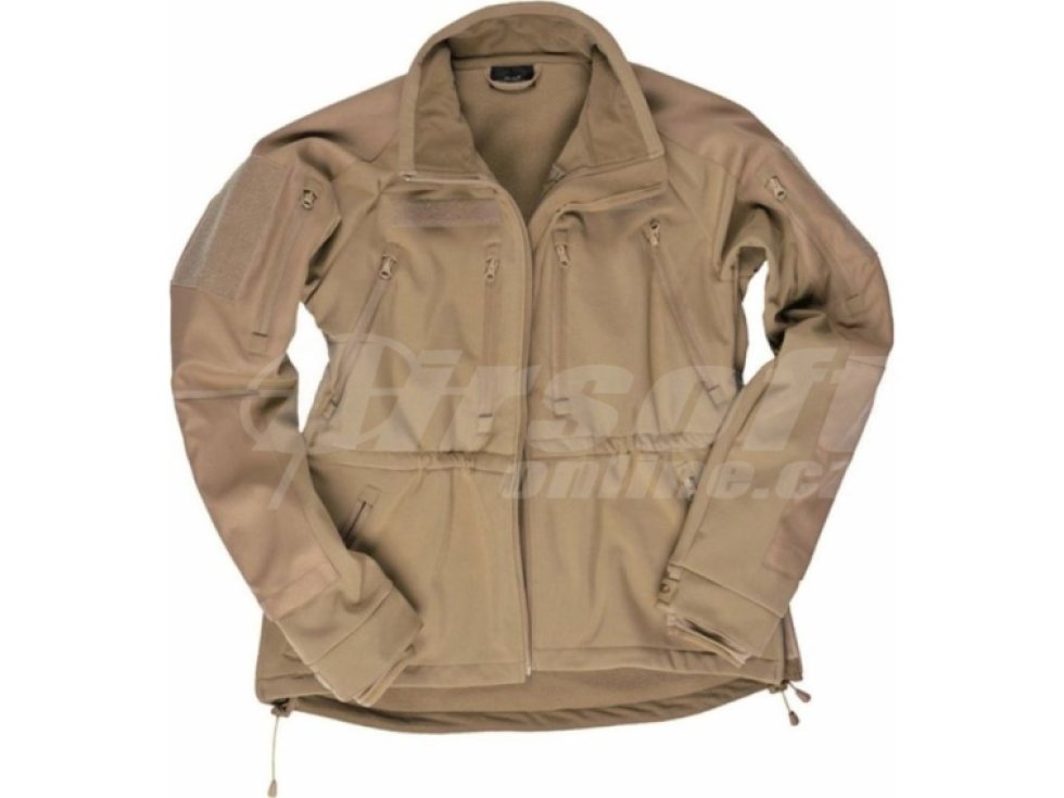 Softshell bunda Profi s membránou - písková TAN, Mil-Tec