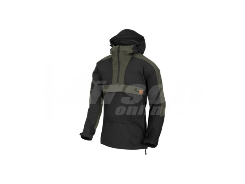 Bunda větrovka Woodsman - černá/Taiga Green, Helikon-Tex