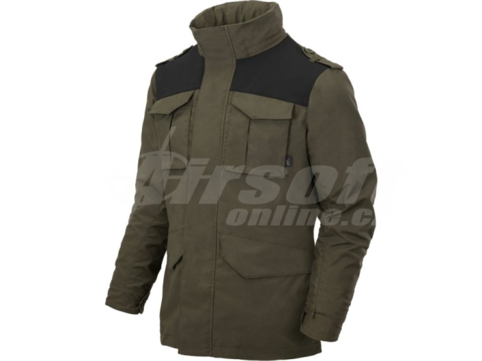 Bunda COVERT M-65 Jacket® - Taiga Green/černá, Helikon-Tex