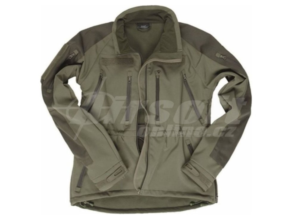 Softshell bunda Profi s membránou - zelená, Mil-Tec