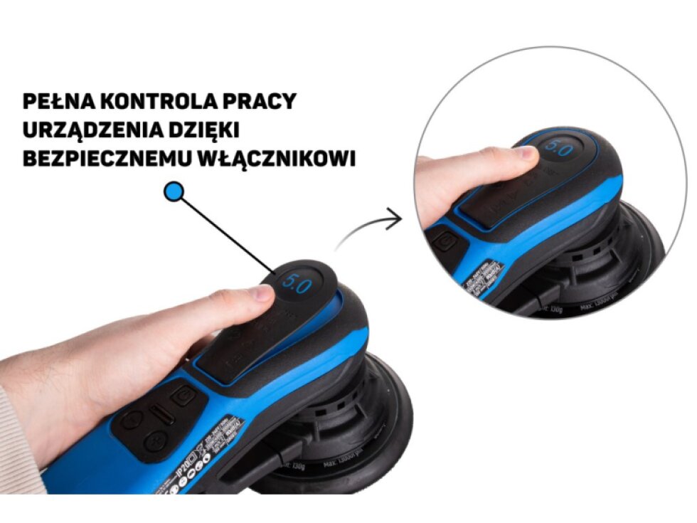 Oscilační excentrická bruska, 150 mm, brushless motor