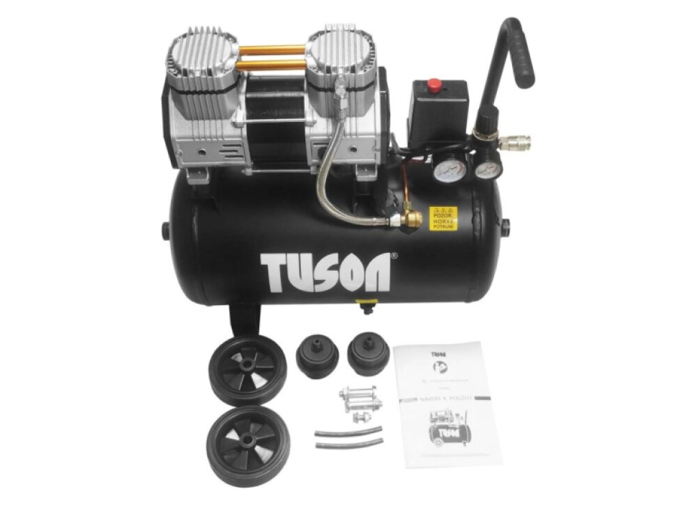 Tichý bezolejový kompresor 1,5 kW, 2,0 HP, 24 l - TUSON 130069