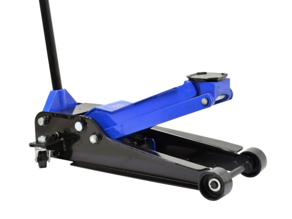 Pojízdný hydraulický zvedák 4t, nízkoprofilový, 95 - 550 mm, dvojitá pumpa - GEKO PREMIUM