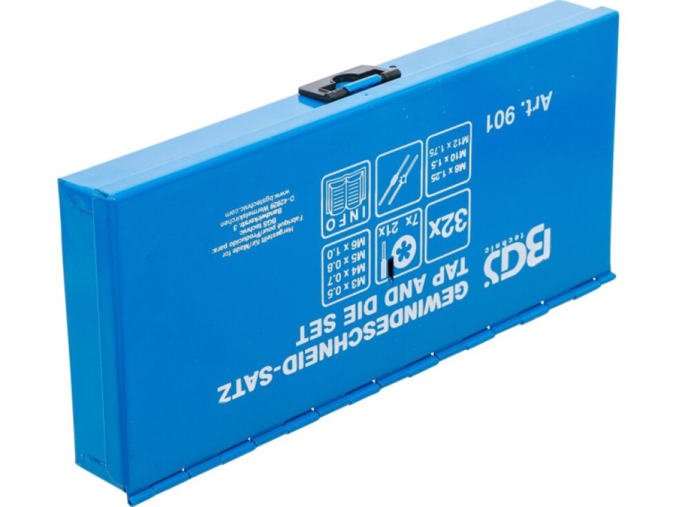 Závitníky a závitová očka M3-M12 HSS, sada 32 dílů - BGS 901