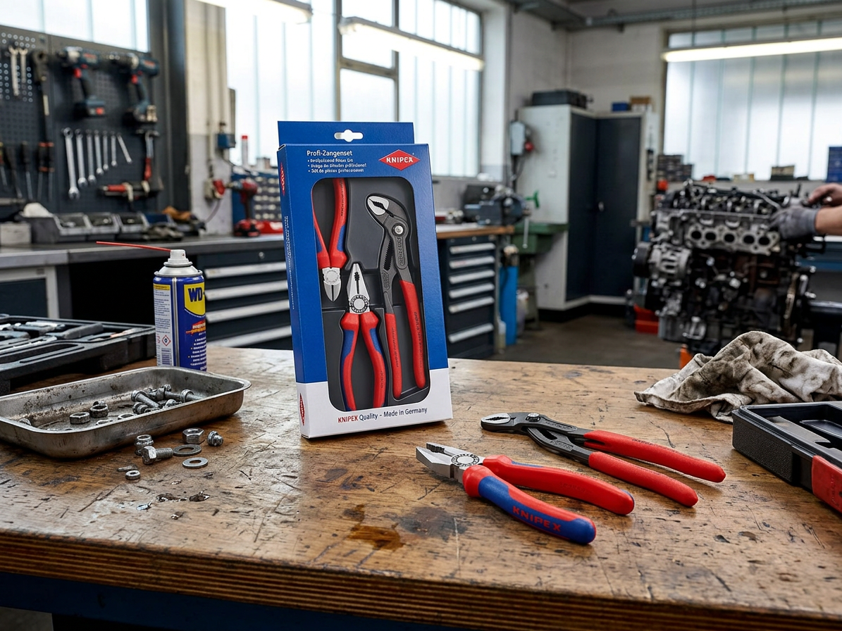 Kleště kombinované, štípací a instalatérské (SIKO), sada 3 ks - KNIPEX 00 20 09 V01