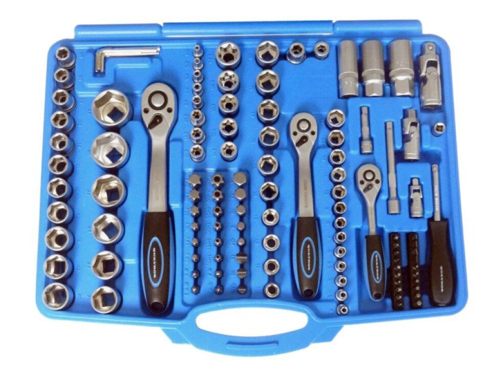 Gola sada s nářadím 1/4”, 3/8” a 1/2”, 171 dílů - QUATROS QS50171