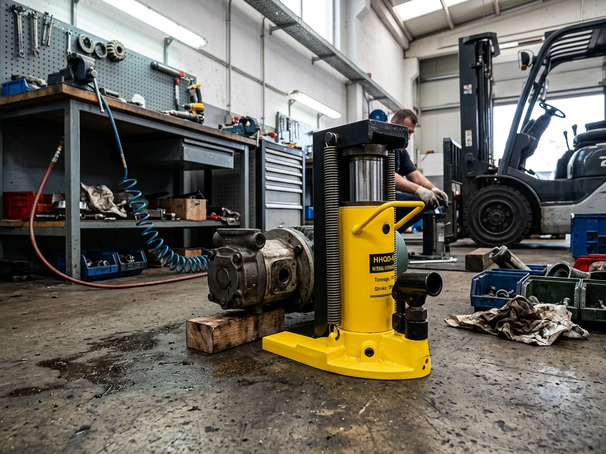 Hydraulický patkový zvedák, pro vysokozdvižné vozíky aj., nosnost 20/10t - Genborx HHQD-20