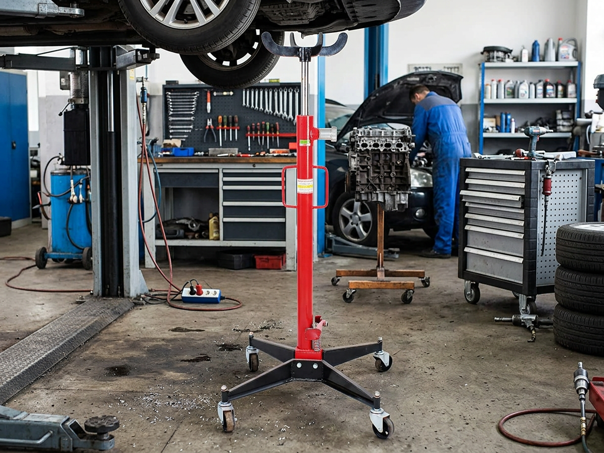 Pojízdný hydraulický zvedák motorů a převodovek 0.5 T
