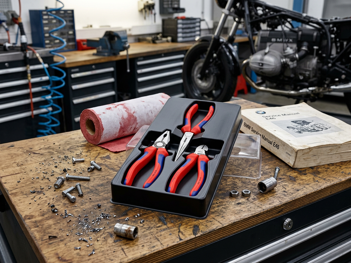 Kleště kombinované, boční štípací a na jemnou mechaniku, sada 3 ks – KNIPEX 00 20 11