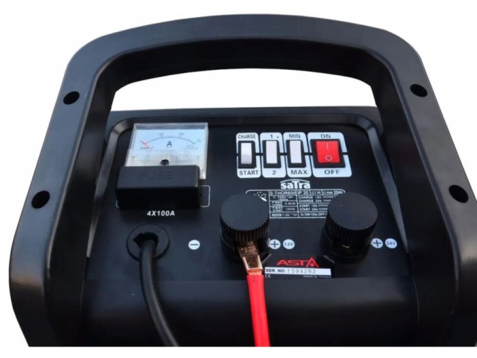 Nabíječka autobaterií - startovací zdroj, 12V a 24V, 500A - SATRA