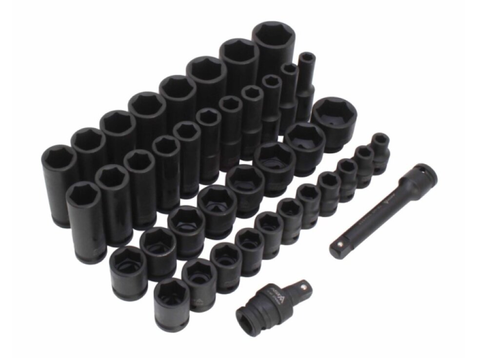 Sada zástrčných hlavic 1/2", úderové, 9-30 mm, 40 ks – Asta A-HEX40F