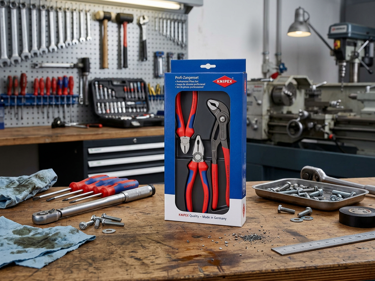 Kleště kombinované, štípací a instalatérské (SIKO), sada 3 ks - KNIPEX 00 20 09 V01