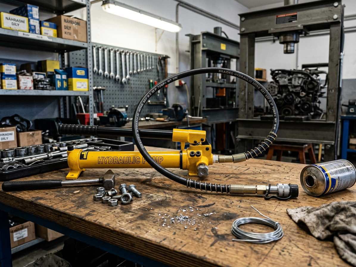 Ruční hydraulická pumpa dvourychlostní, tlak 20 bar - HHB-700C