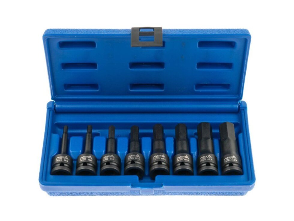 Zástrčné úderové hlavice Imbus 1/2", H5 - H19, sada 8 ks - ASTA