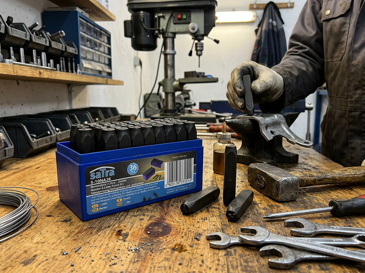 Razící matrice písmen a čísel, sada 36 ks, 10 mm - SATRA