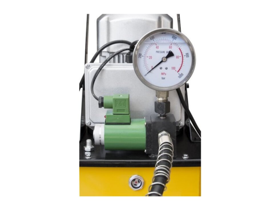 Nožní elektrická hydraulická pumpa s tlakoměrem, dvourychlostní, 20 bar - Genborx HHB-630E