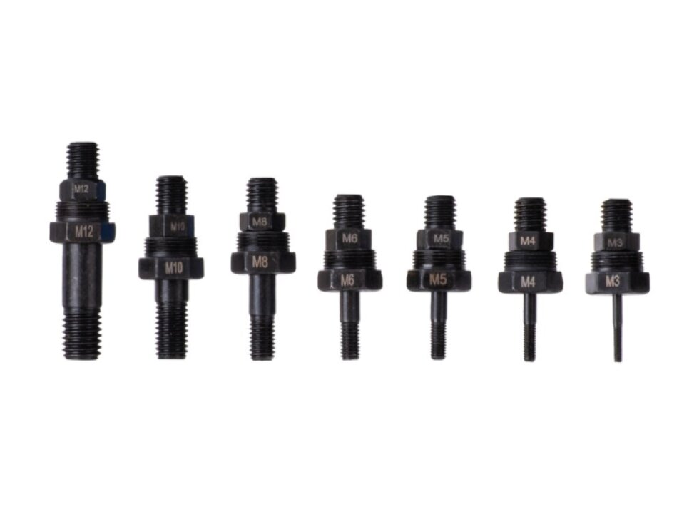 Nýtovací adaptér do vrtačky, na nýty (2,4-6,4 mm) a maticové nýty (M3-M12)