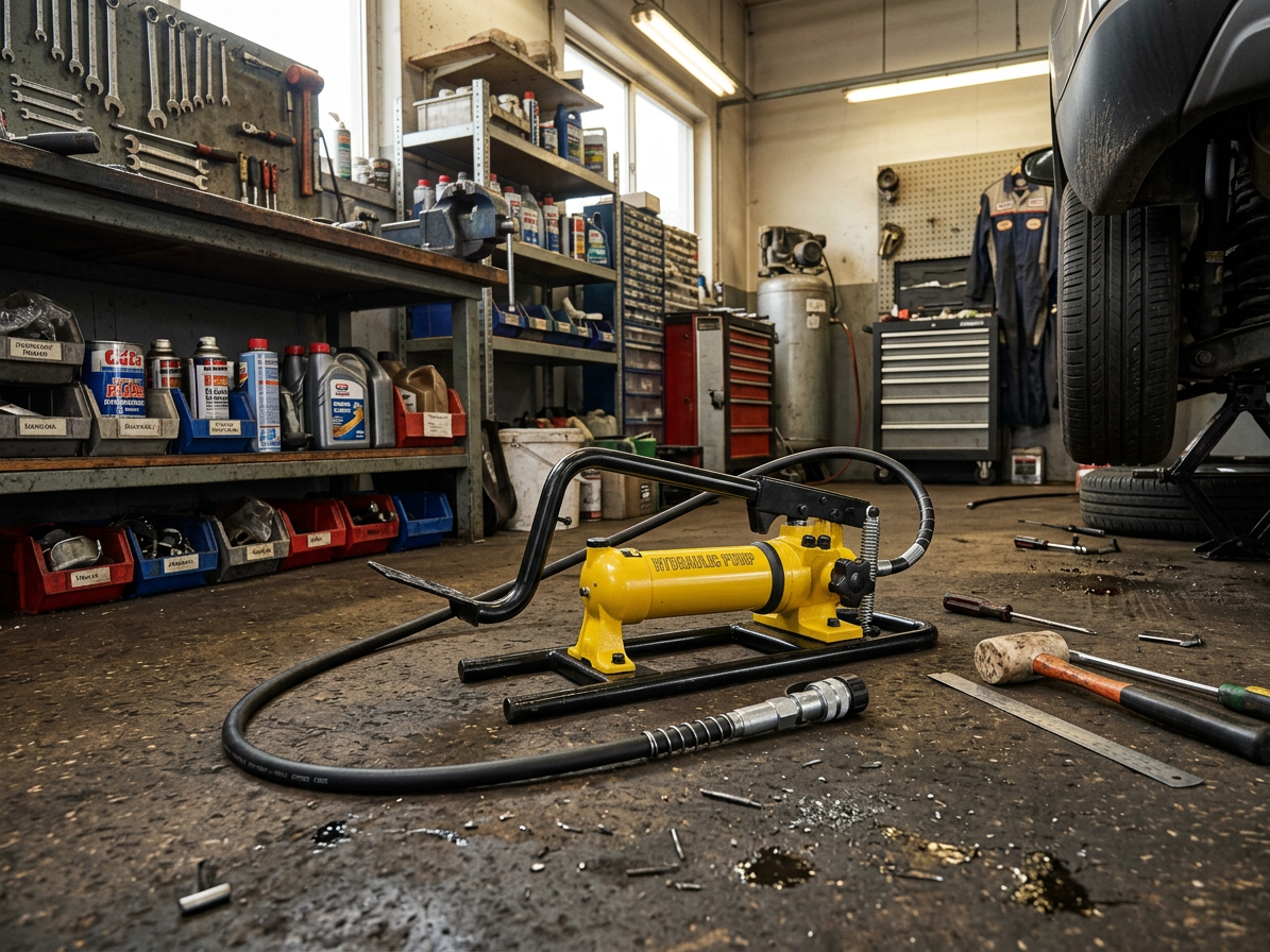 Nožní hydraulická pumpa dvourychlostní, s pedálem, tlak 20 bar - HHB-800B
