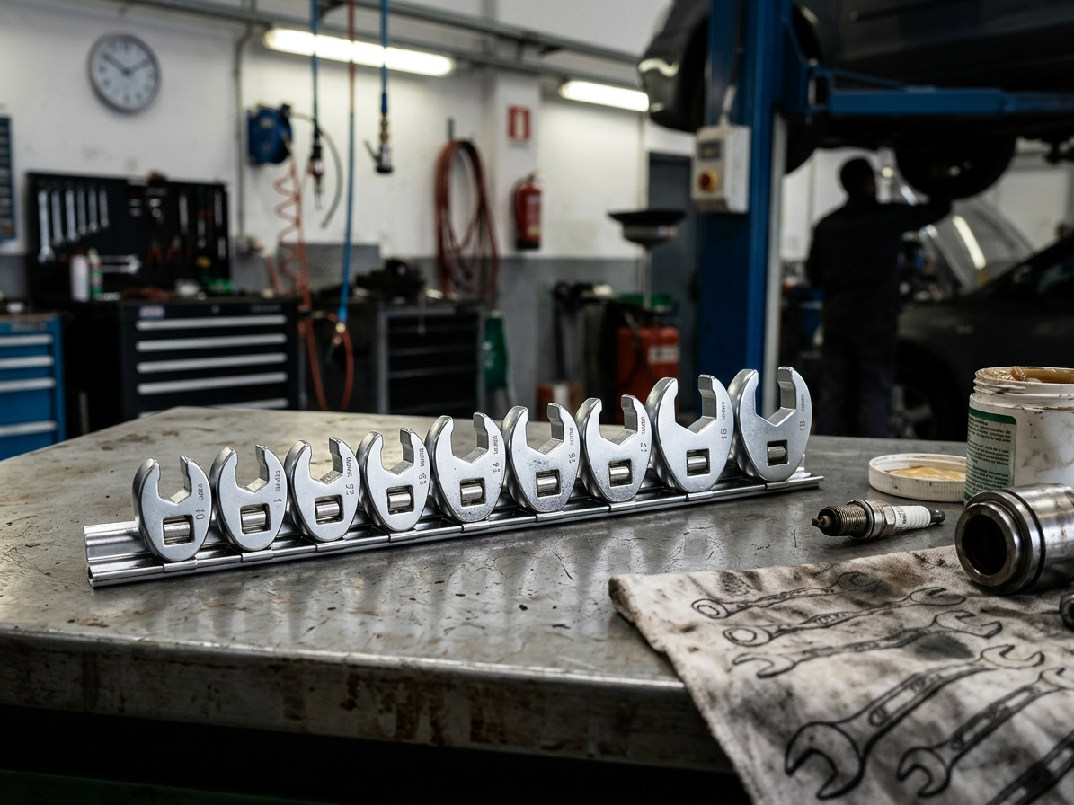 Sada plochých otevřených klíčů, 3/8", 10 - 19 mm, 10 kusů - JONNESWAY R19H310S