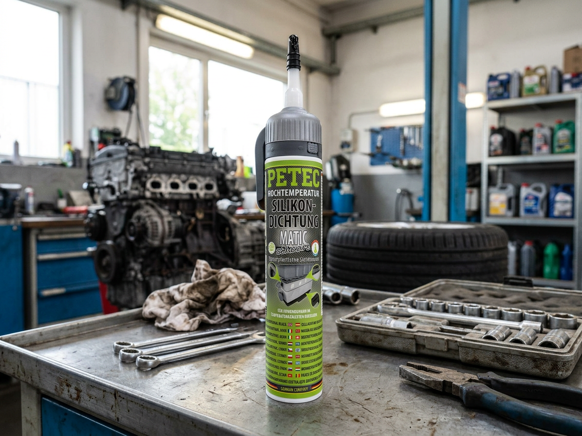 Silikonový tmel těsnicí černý na motory, kartuše 200 ml - Petec
