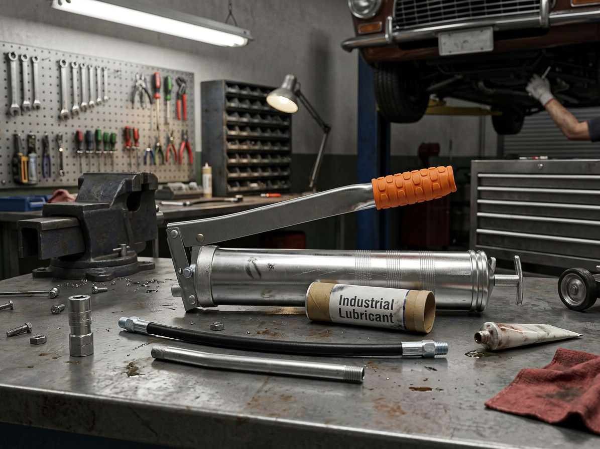 Pákový mazací lis - ruční maznice, "dekalamitka" 500 ml - QUATROS QS18001