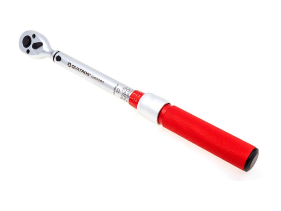 Momentový klíč 3/8" 10-60 Nm, zvýšená přesnost 3 %, s certifikátem - QUATROS QS59060