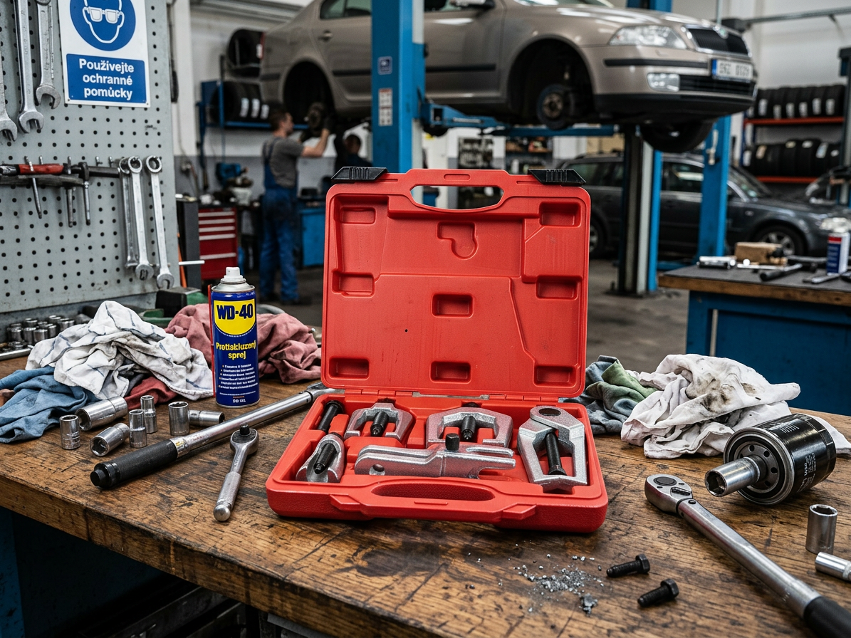 Sada stahováků kulových čepů a řídících tyčí MECHANIC PULLER SET, 6 ks - SIXTOL