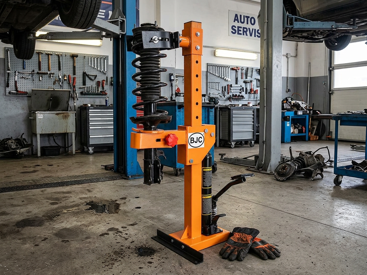 Stahovák pružin, hydraulický, stojanový, 1t