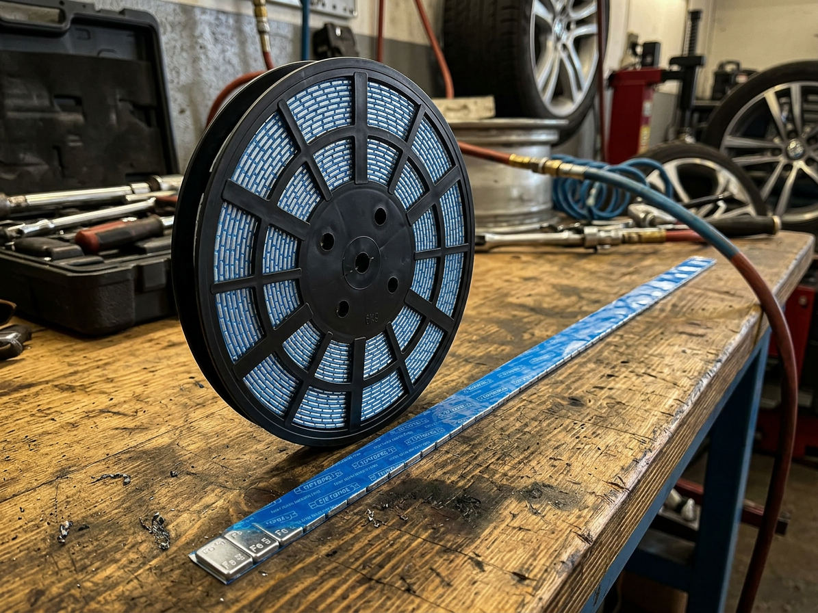 Závaží samolepicí stříbrné, kotouč 1200 ks x 5 g, nezanechávající stopy