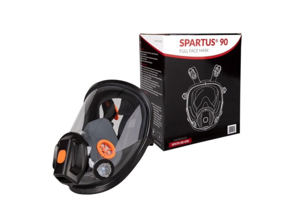 Celoobličejová maska, dýchací, bez filtrů - SPARTUS® 90