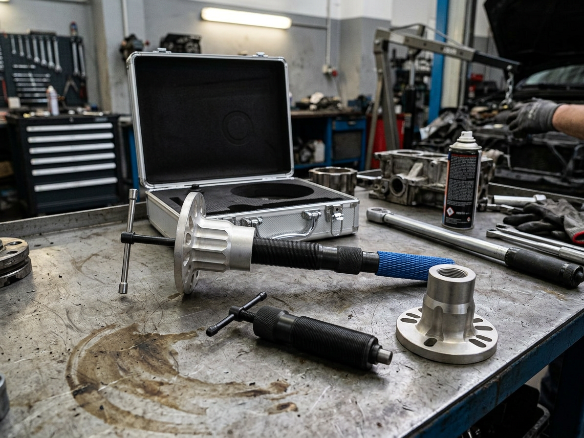 Stahovák nábojů kol, hydraulický, maximální tlak 10 t - QUATROS QS11396