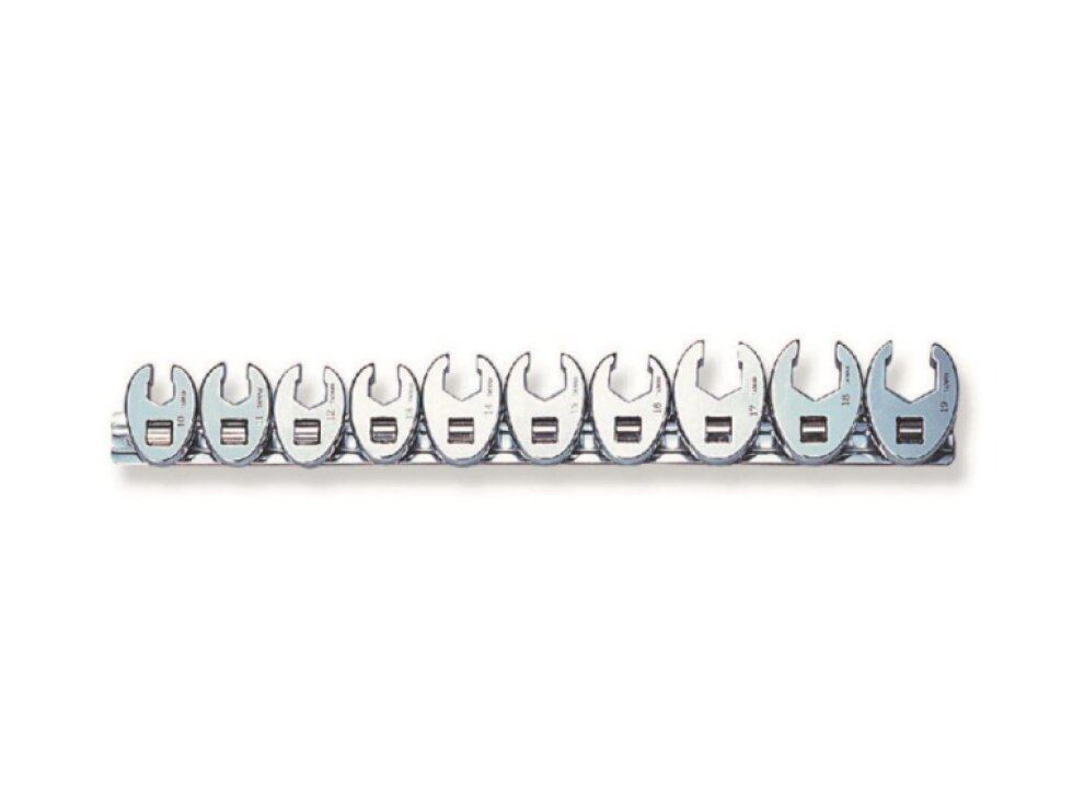 Sada plochých otevřených klíčů, 3/8", 10 - 19 mm, 10 kusů - JONNESWAY R19H310S