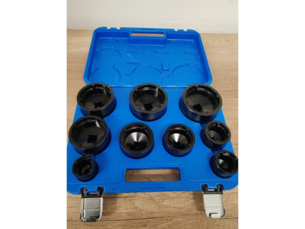 Nástrčné hlavice - klíče 1/2" 26-88 mm, na hřídelové KM matice, sada 9 ks