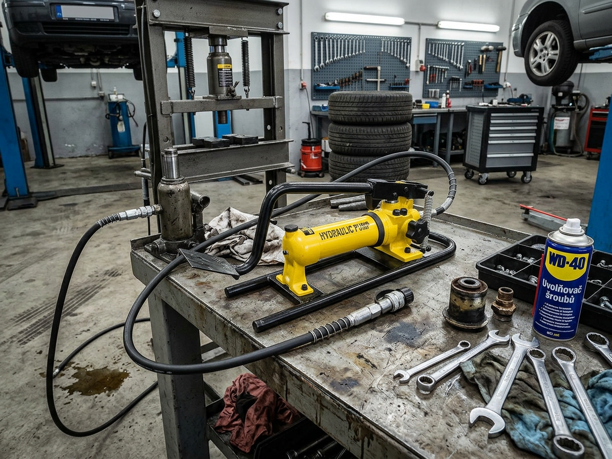 Nožní hydraulická pumpa dvourychlostní, s pedálem, tlak 20 bar - HHB-800B