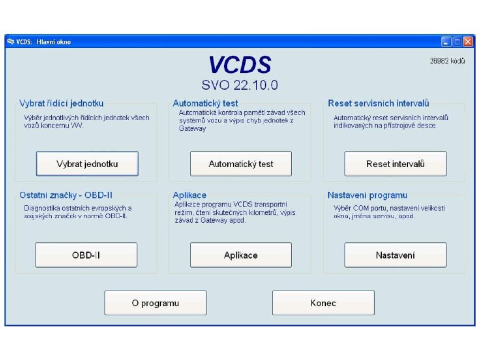 Diagnostika VAG-COM VCDS PROFI, bezdrátový systém, čeština, koncern VW a další