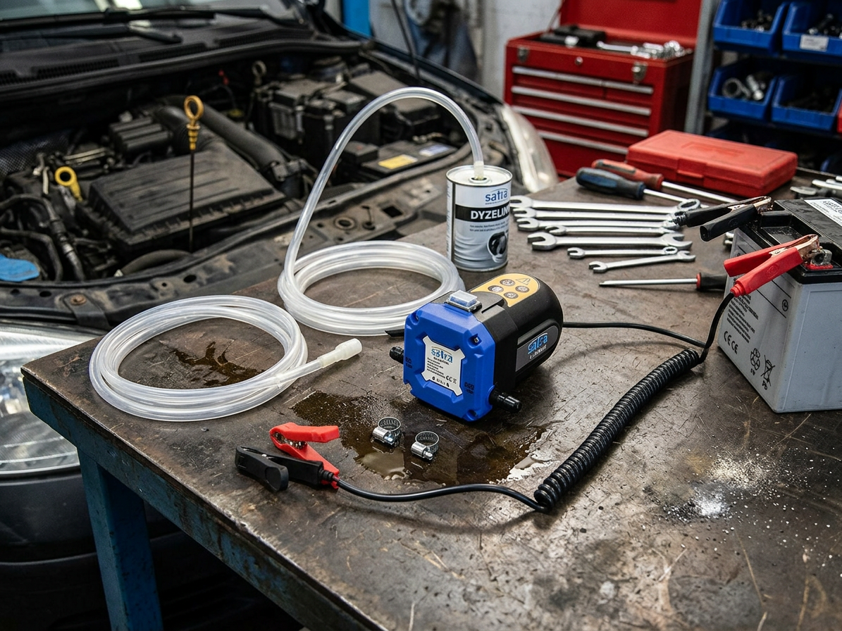 Čerpadlo elektrické, na naftu, topný olej a motorové oleje, 12 V/80 W - SATRA