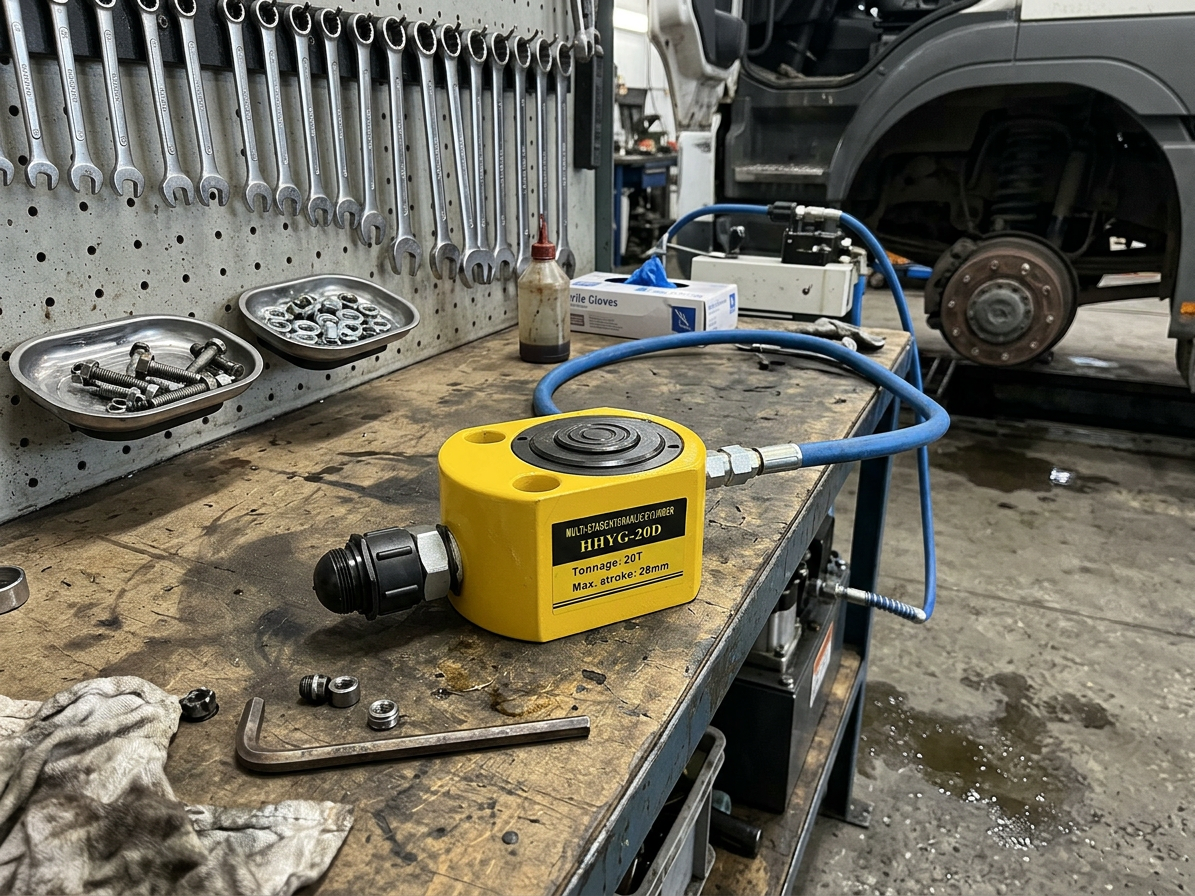 Hydraulický válec nízký teleskopický, nosnost 20 tun - HHYG-20D