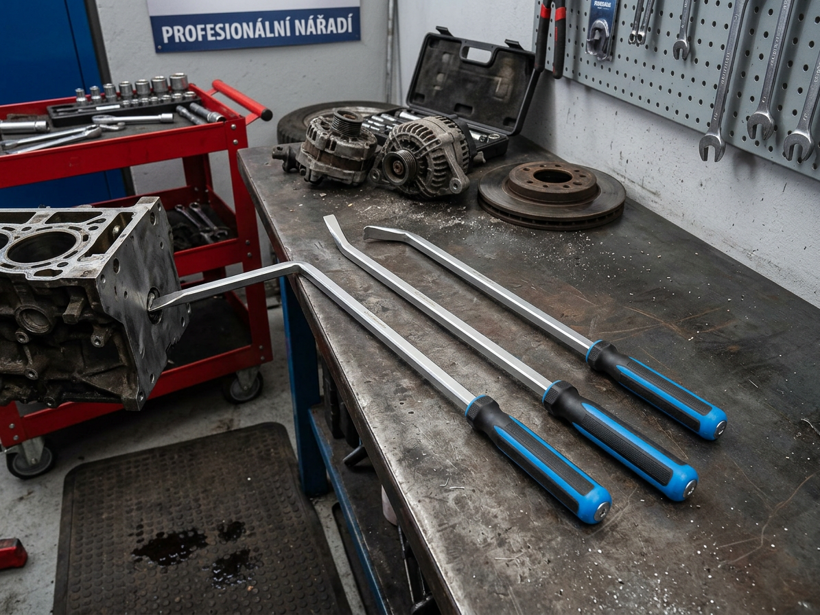 Montážní páčidla úderová, extra dlouhá 600 - 900 mm, sada 4 ks - QUATROS QS14933