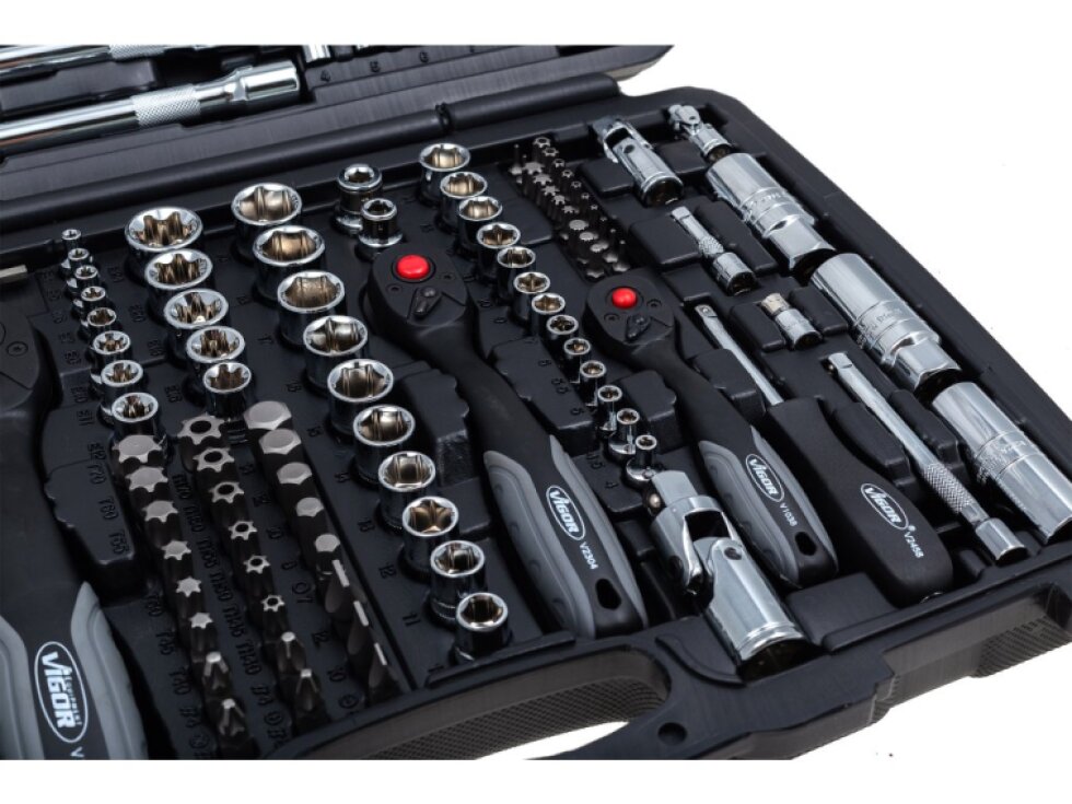 Gola sada 1/4", 3/8", 1/2", 172 dílů - Vigor V2461