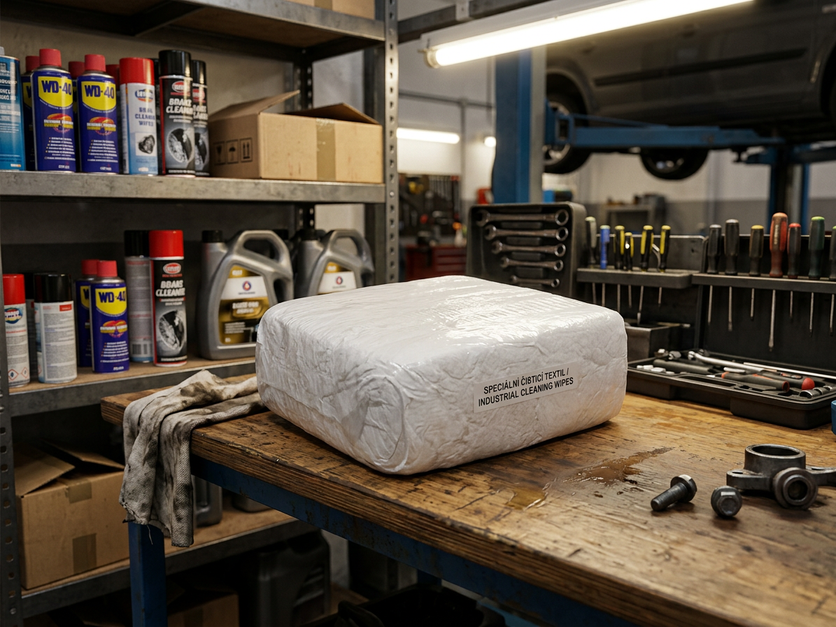 Čistící hadry, bílý textil 10kg- bavlna