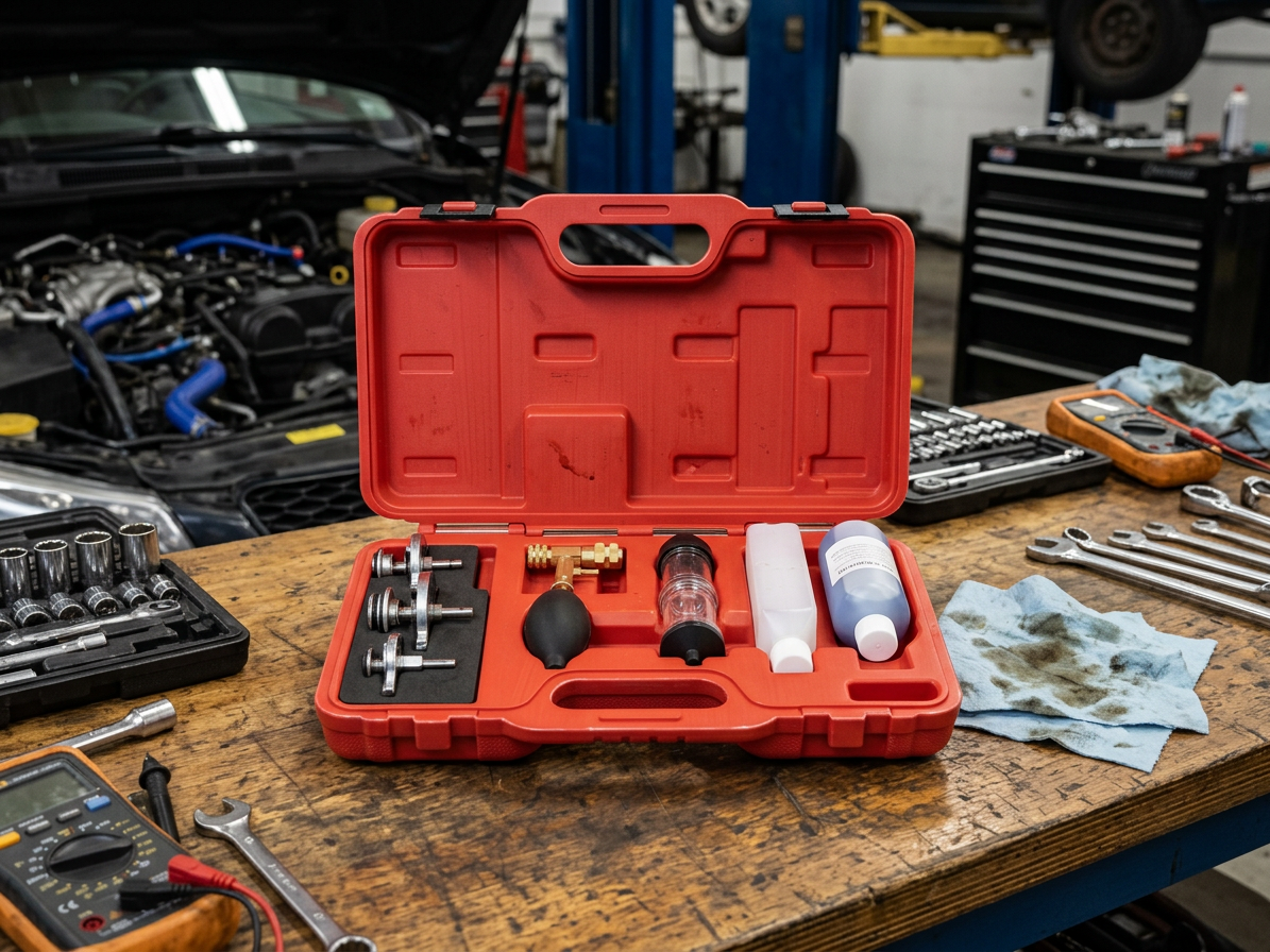 Tester těsnosti a úniku CO2 pod těsněním hlavy motoru, 3 adaptéry - QUATROS QS30187A