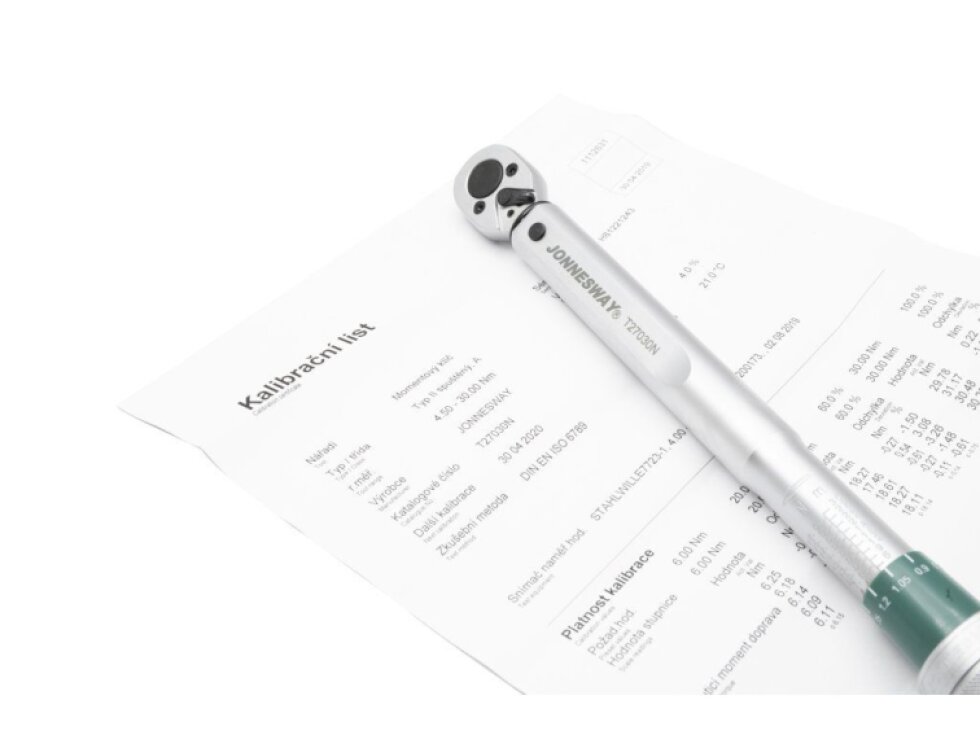 Momentový klíč 1/4" 4,5-30 Nm, s certifikátem - JONNESWAY T27030N