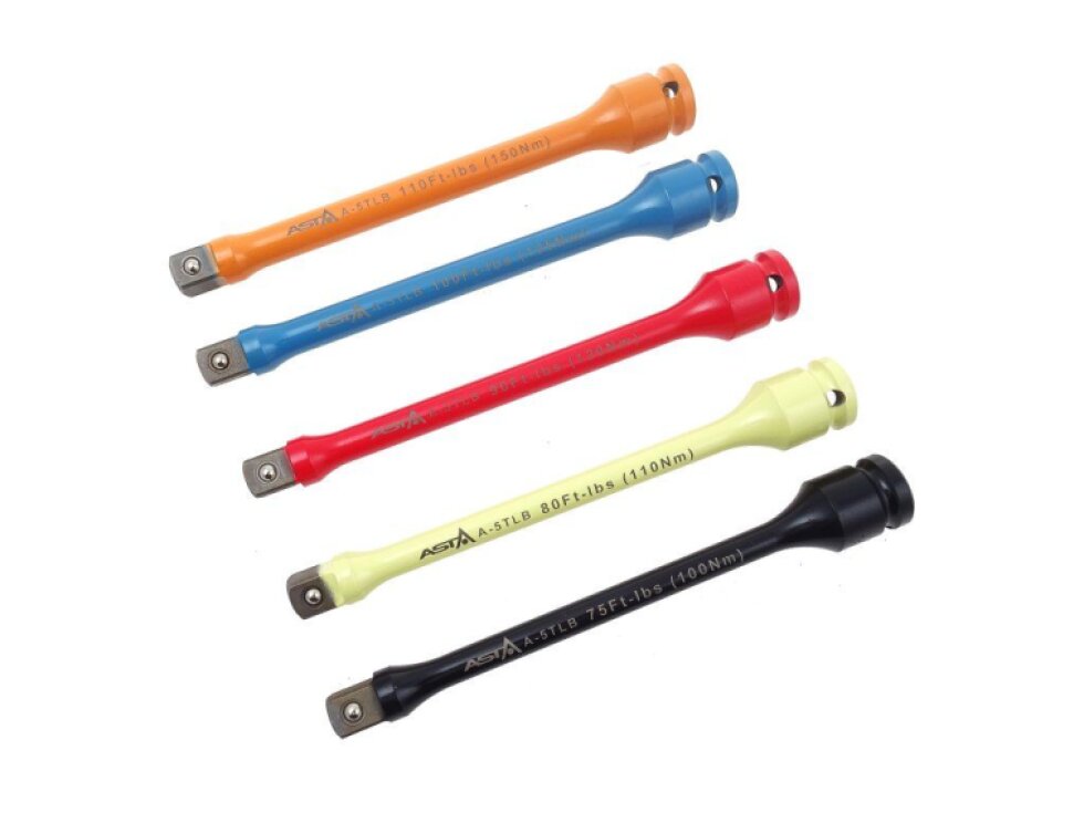 Momentové nástavce rázové 100-150 Nm, 1/2", sada 5 kusů - ASTA A-5TLB