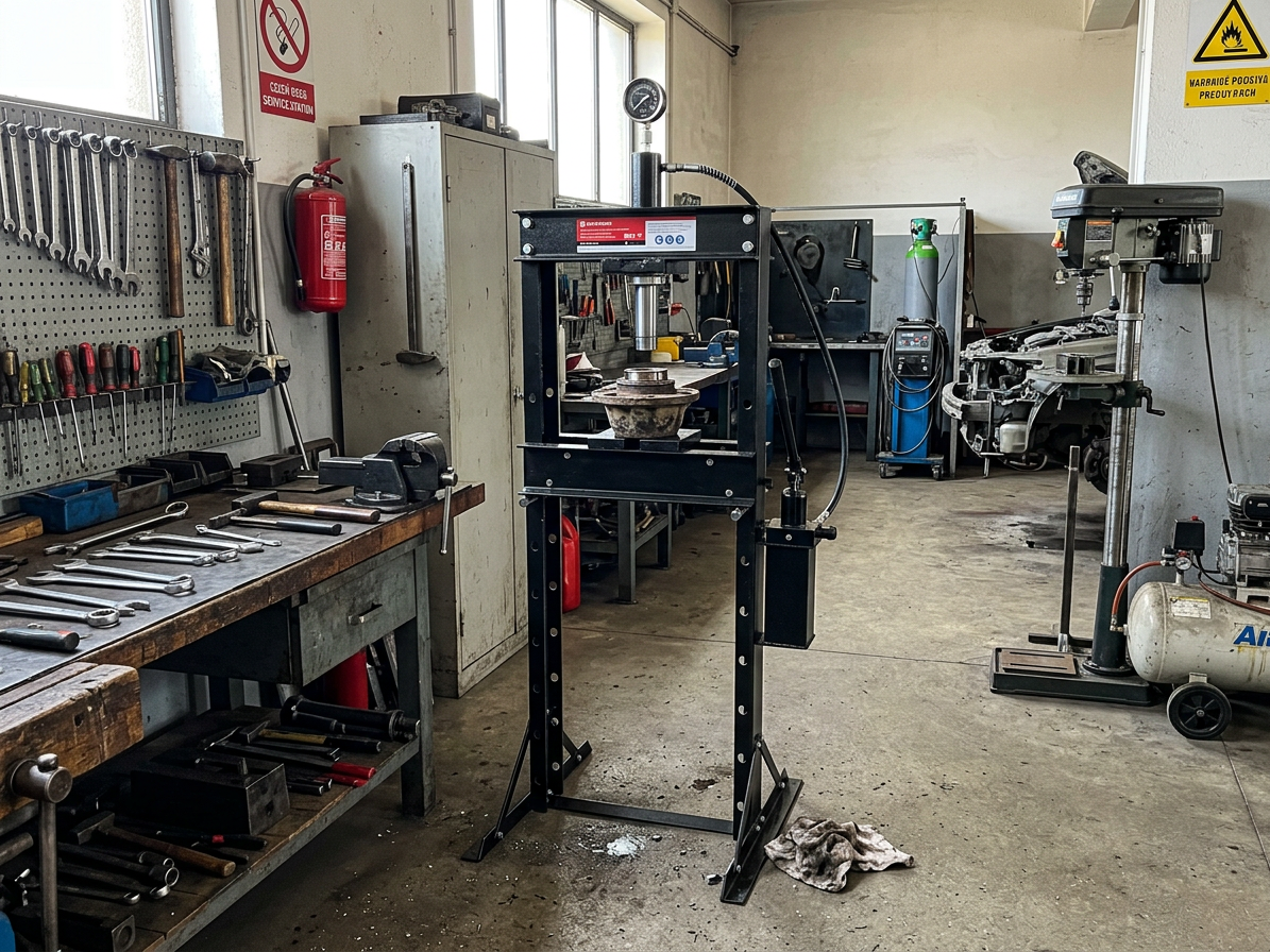 Hydraulický dílenský lis 20T s dvojitým čerpadlem