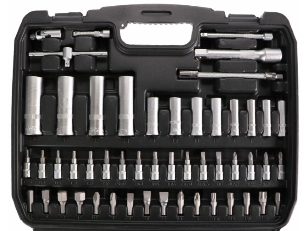 Gola sada 1/2" a 1/4", 6hranné hlavice, 4-32 mm, 94 ks - SIXTOL