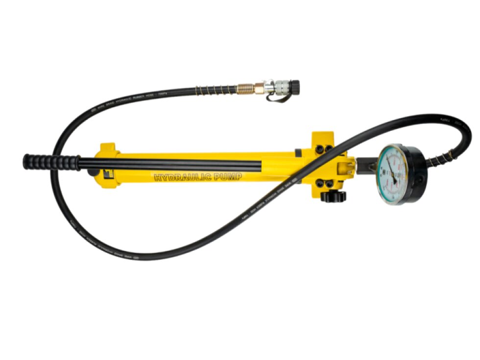 Ruční hydraulická pumpa dvourychlostní, tlak 20 bar, s tlakoměrem - HHB-700B