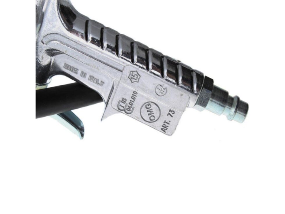 Pneuhustič s certifikátem 0-10 bar, manometr 63 mm, hadice 30 cm, cejchovaný - OMG73