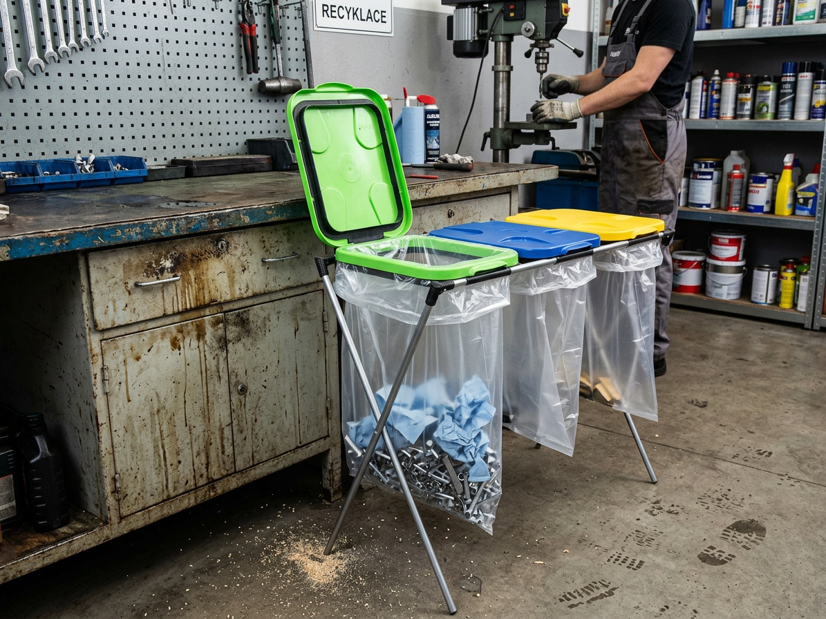 Stojan pro 3 pytle na tříděný odpad, 120 - 240 l
