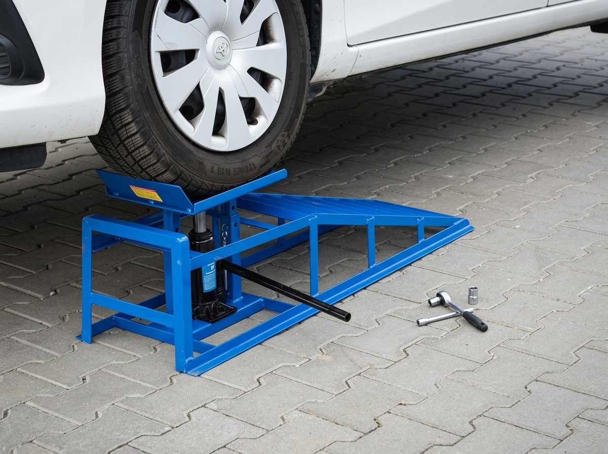 Rampa nájezdová 2 t, s hydraulickým zvedákem